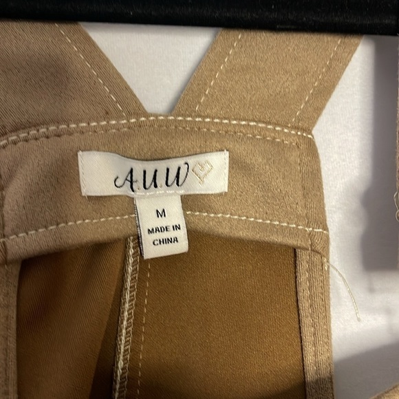 A.U.W. SUEDE OVERALL DRESS (M) - Picture 3 of 5